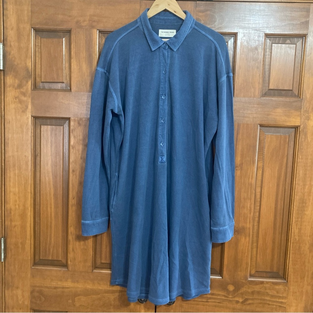 The Normal Brand Casual Blue Button Down Shirt